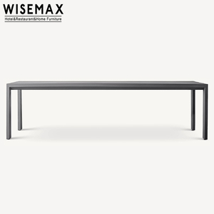 Wisemax Sang Trọng Hiện Đại Đồ Nội Thất Ngoài Trời Đặt Tùy Chỉnh Vườn Thủ Công Đúc Nhôm Kim Loại Ban Công Bàn Ăn Với Ghế Bộ - Product Image 2