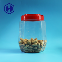 Bocaux en plastique PET de qualité alimentaire de grande taille 2480 ml avec couvercle à vis, étanches et sans BPA, pour la conservation des aliments en conserve et des collations