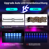 Kit de Luces Ambientales Universales para Auto de 12V 5W con Entrega Rápida, Barra de Luces LED RGB 22 en 1, Lámpara Interior Óptica Symphony