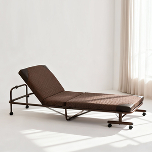 Letto Pieghevole in Metallo Resistente con Materasso, Lettino da Ufficio, Letto per Ospiti Richiudibile, <span class=keywords><strong>Salvaspazio</strong></span>, Portatile per Stanze Piccole - Product Image 1