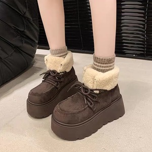 Bottines plateforme tendance pour femmes, style polyvalent et décontracté, semelle épaisse pour augmenter la taille et fonction antidérapante - Product Image 2