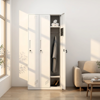 Casier métallique à 3 portes avec trous de ventilation et structure détachable, vente directe d'usine, personnalisation acceptée