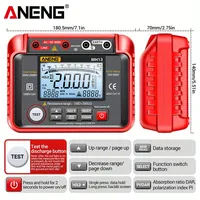 Testeur de résistance d'isolement numérique ANENG MH13 250V-2500V 1MΩ-200GΩ avec voltmètre AC/DC 2000 comptes