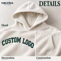 Hoodie Oversize Vert Personnalisé en Gros avec Lettres Brodées en Arche – Coton Décontracté Streetwear Preppy – Fabricant