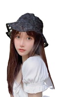 Sombrero de Pescador para Mujer, Estilo Coreano, con Encaje Floral, Protección Solar, Diseño Minimalista Japonés, Versátil