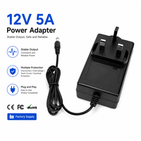 Adaptateur secteur haute qualité 60W 12V 5A, prise UK EU US AU, alimentation 12V 5A pour bande LED, CCTV