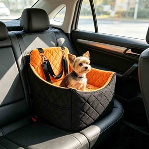 Siège auto pour chien, rehausseur de siège auto pour chien, protection de siège auto, lit de voyage pour animaux de compagnie, rehausseur de siège en mousse à mémoire de forme avec housse lavable - Product Image 3