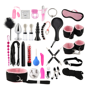 Juego de Bondage SM para adultos, <span class=keywords><strong>esposas</strong></span>, tapón para la boca, látigo de nailon, Juguetes sexuales para parejas, 30 Uds. - Product Image 3