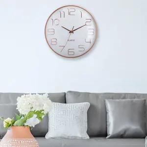 Reloj Pared Contemporary Creative Rustic Home Decor Modern 3D Circular Quartz Mirror Clock In Wall Clocks