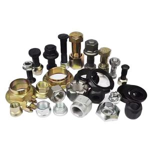 Sujetadores de oruga para componentes de tren de rodaje de excavadoras: Pernos no dentados y dentados, así como tuercas de diferentes formas y tamaños. - Product Image 1