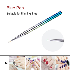 Lot de 3 pinceaux à motif floral pour nail art, colorés, en nylon, avec manche en bois, pour détails et lignes, outils de manucure - Product Image 5