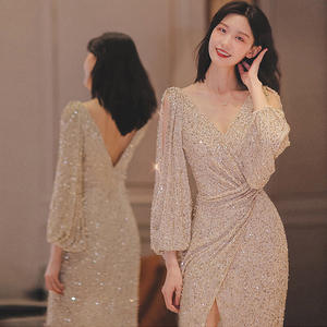 جديد أنيق مزاجه ذيل السمكة تنورة الترتر مثير حفلة موسيقية مساء اللباس - Product Image 4