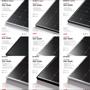 ที่มีประสิทธิภาพ Monocrystalline 400w 450w <span class=keywords><strong>500w</strong></span> 550w 600w 700w สีดํา Longi แผงพลังงานแสงอาทิตย์สําหรับ off grid แบตเตอรี่พลังงานแสงอาทิตย์ระบบ - Product Image 4