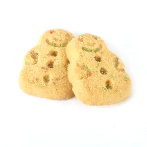 Toptan çin renkli şeker tatlı kurabiye bisküvi aperatifler OEM gevrek şeker çerezleri toplu