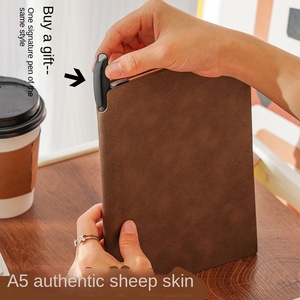 2025 nouveau A5 rétro mouton <span class=keywords><strong>Bapi</strong></span> cahier d'affaires en cuir souple bloc-notes entreprise Logo personnalisé bureau travail réunion journaux - Product Image 4