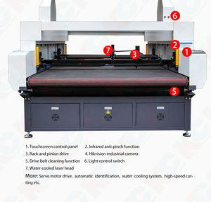 KC New CO2 <b>Fabrics</b> Acrylic Plastic Laser <b>Cutting</b> <b>Machine</b> 2 Laser Heads Water Cooling AI/BMP Support High Productivity - Product Image 6