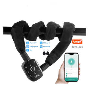 Nouveau <span class=keywords><strong>cadenas</strong></span> de <span class=keywords><strong>vélo</strong></span> biométrique <span class=keywords><strong>avec</strong></span> <span class=keywords><strong>alarme</strong></span> intelligente, application Tuya, Wifi, empreinte digitale, <span class=keywords><strong>cadenas</strong></span> étanche - Product Image 1