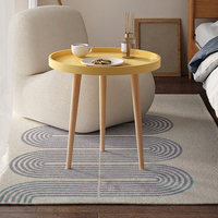 Table basse ronde moderne de style nordique, petite table d'appoint pour canapé, balcon, chambre, maison de location, salon, en bois