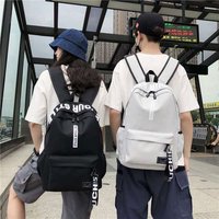 Sac à dos en toile personnalisable, léger, de haute qualité, imperméable, avec fermeture éclair interne, style preppy, unisexe, marque OEM