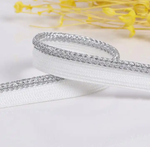 Meilleure vente 1.3cm 1.5cm 2.0cm passepoil en polyester réfléchissant argenté pour la couture de vêtements directement de l'usine - Product Image 3