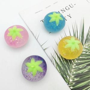 Jincan Offre Spéciale Jouets à Presser en TPR Souple avec Poudre Dorée, Anti-Stress Maltose Tomate à Pincer pour Garçons et Filles - Product Image 1