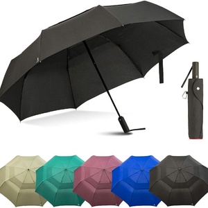 Auto Open Close High Quality Portable Travel Compact 3-Folding Windproof Glass Fiber Ribs All-Season UV Protected Umbrella - Product Image 2
