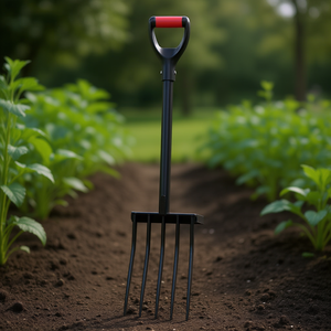 Horquilla de jardín de 5 puntas de alta resistencia, 41 pulgadas, de acero, con mango en Y, para jardinería - Product Image 2
