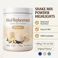 Poudre de préparation pour shake de remplacement de repas en marque blanche OEM, pot de 400g, saveur originale, nutrition équilibrée