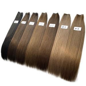 Marque privée de luxe pouvant être coupée trame de <span class=keywords><strong>cheveux</strong></span> de génie invisible à cuticule alignée vierge crue de Chine - Product Image 6