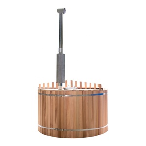 Alphasauna al aire libre despedido estufa Wester cedro rojo de madera bañera caliente - Product Image 5