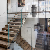 Escalier à poutre simple en acier à haute stabilité pour résidence de luxe