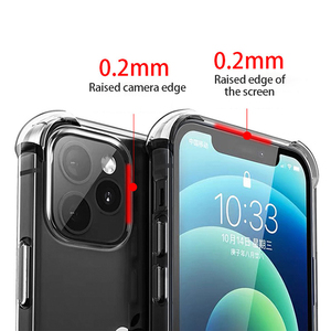 13 14 Pro Max Clear Coque 1.5mm TPU Airbag <span class=keywords><strong>Cover</strong></span> posteriore morbida antiurto per <span class=keywords><strong>iPhone</strong></span> custodia in cristallo antiurto <span class=keywords><strong>trasparente</strong></span> - Product Image 3