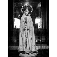 Estatuas de Mármol Personalizadas de la Virgen María de Fátima Multicolores Talladas a Mano en Piedra para Decoración de Iglesia Religiosa