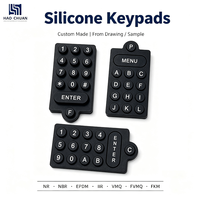 Clavier en caoutchouc silicone conducteur personnalisé, boutons en silicone électroniques industriels pour télécommande, pièces en caoutchouc moulées OEM ODM