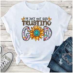 Motifs de transfert de chaleur <span class=keywords><strong>Christ</strong></span> pour T-Shirts, vinyle de transfert de chaleur imprimable, transfert de chaleur en Stock en gros - Product Image 4