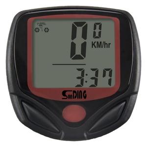 Ciclocomputador con cable Sunding, velocímetro resistente al agua, pantalla de velocidad en km/h, odómetro digital 3:37 para ciclismo - Product Image 1