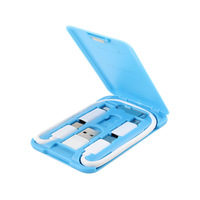 Porte-cartes de visite multifonctionnel transfrontalier câble de données tout-en-un support de téléphone étui à cartes adaptateur ensemble de câbles de charge