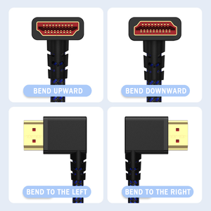 Câble spiralé ultra mince 8K hz 48Gbps 4K 120Hz 3D 1080P 90 degrés à angle droit <span class=keywords><strong>Mini</strong></span> <span class=keywords><strong>HDMI</strong></span> Micro <span class=keywords><strong>HDMI</strong></span> mâle vers <span class=keywords><strong>HDMI</strong></span> 2.1 mâle - Product Image 6