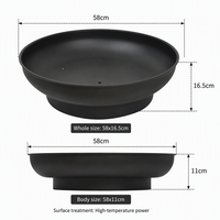 Brasero rond moderne en fer pour camping extérieur, foyer à bois pour jardin, pour campings et cours arrière, brasero résistant à la chaleur