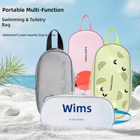 Sac de natation portable, trousse de toilette spécifique à la natation, pochette étanche en PVC à motif de dessin animé, sac de sport et de fitness à ouverture facile