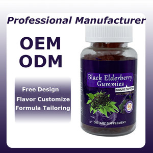 Elderberry <b>Gummies</b> with Zinc <b>Vitamin</b> C for Immune Support Black Elderberry Extract Antioxidant Boost Immune Support - Product Image 6