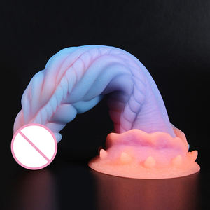 قضيب اصطناعي واقعي مضيء يضيء في الظلام بحجم 9 بوصة ألعاب جنسية من السيليكون السائل للنساء قضيب اصطناعي سميك للارتداء الجنسي بحجم كبير - Product Image 5