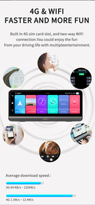 Xe DVR Full HD 1080P Car Dvr Máy Ảnh Tự Động 8 Inch Gương Chiếu Hậu Ống Kính Kép - Product Image 4