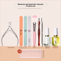 Kit d'outils de manucure à domicile pour débutants, coupe-cuticules, limes à ongles avec boîte de rangement, ensemble complet de soins des ongles