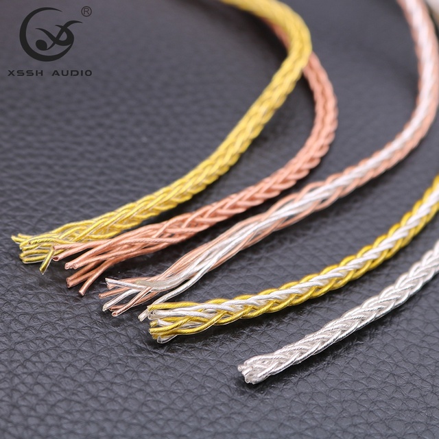 OEM ODM HIFI OFC 5N 4N OCC Silver Gold Soft 3.8mm DIY Headphone Earphone Extension Audio Wire Cord Aux Cable for Phone Car MP3