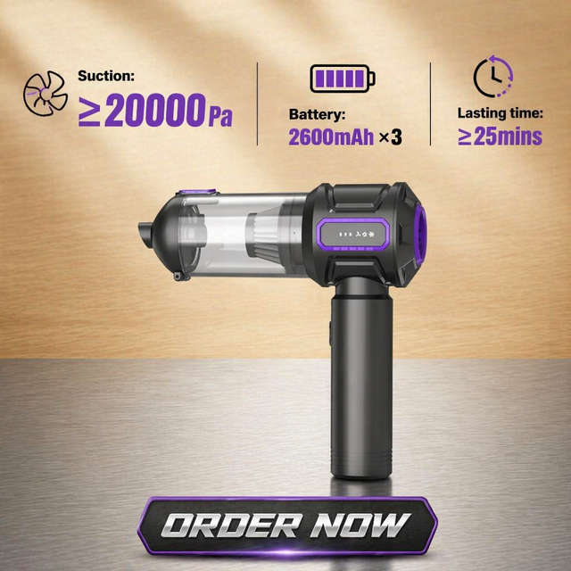 High Power Wet Dry Car Vacuum Cleaner Blower Powerful Suction Home Vehicle Cleaning Compact Electric Professional Handheld