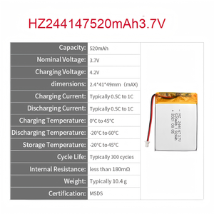 Supplier Baterai Lithium Ion Grosir Baterai Perekam Suara HZ153045 150mAh 3.7V Baterai Tahan Suhu Rendah - Product Image 4