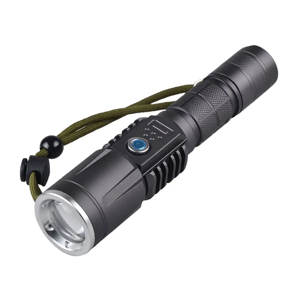 Top Selling Rechargeable Power Bank Flashlight Tactical Zoom Power Supply Torch Usb Charger Flashlight