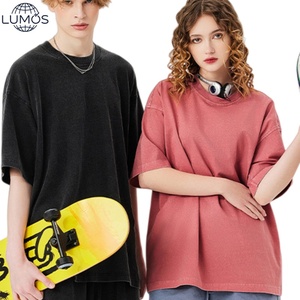 <strong>Clothing</strong> Manufacturer 250gsm Breathable Oversized TShirt Quick Dry Custom Screen Print logo High Quality 100% Cotton Washed - Product Image 1