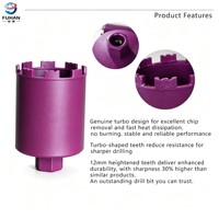 Foret à béton M35 de haute qualité, court, pour utilisation humide ou sèche, 25-200 mm, longueur 150-200 mm, filetage M22